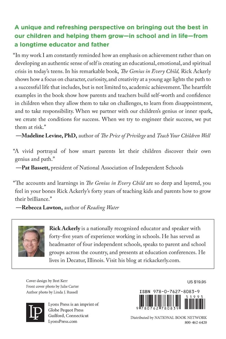 Rückseite: 9780762780839 | Genius in Every Child | Rick Ackerly | Taschenbuch | Englisch | 2012