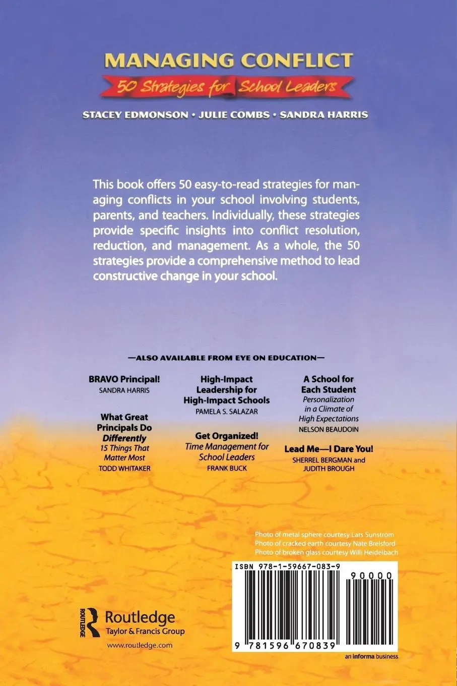 Rückseite: 9781596670839 | Managing Conflict | 50 Strategies for School Leaders | Taschenbuch