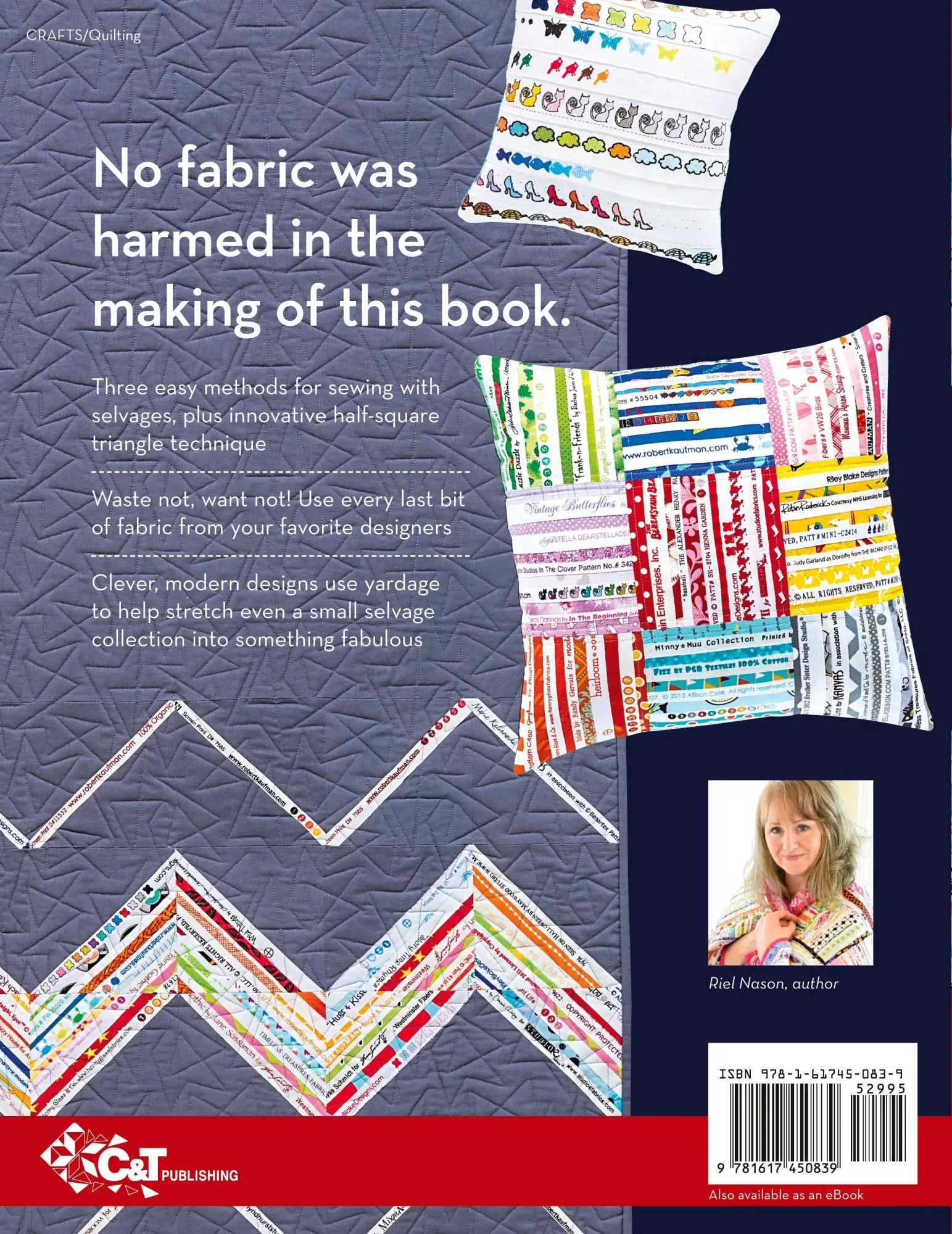 Rückseite: 9781617450839 | Modern Selvage Quilting - Print-On-Demand Edition | Riel Nason | Buch