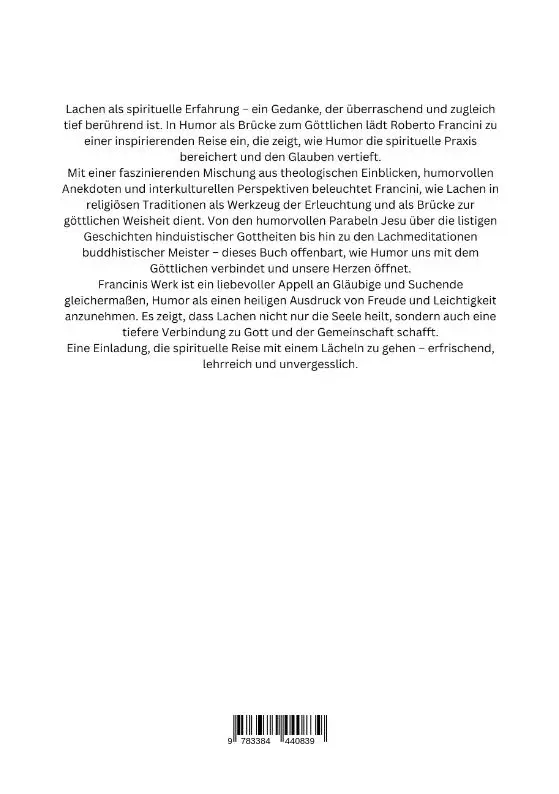 Rückseite: 9783384440839 | Humor als Brücke zum Göttlichen | Roberto Francini | Taschenbuch