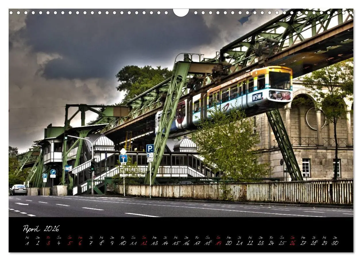 Bild: 9783516100839 | Wuppertal - Stadt der Schwebebahn in HDR (Wandkalender 2026 DIN A3...