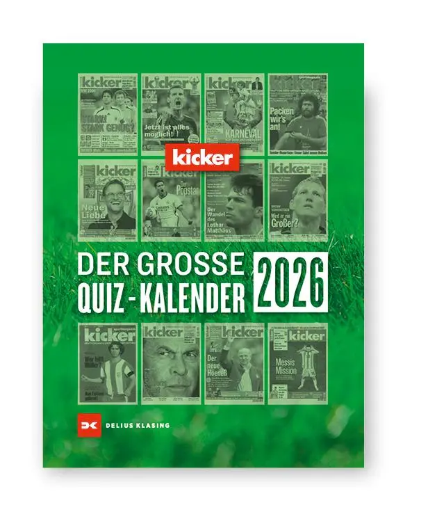 Cover: 9783667130839 | Der große kicker Quiz-Kalender 2026 | Kalender | Kalender | 736 S.