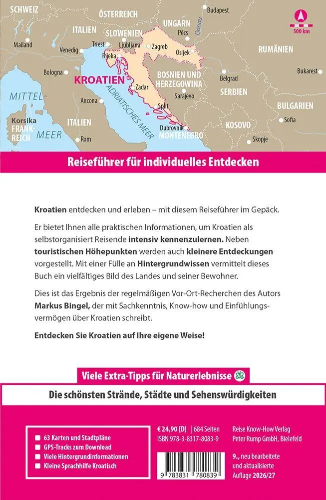 Bild: 9783831780839 | Reise Know-How Reiseführer Kroatien | Werner Lips (u. a.) | Buch