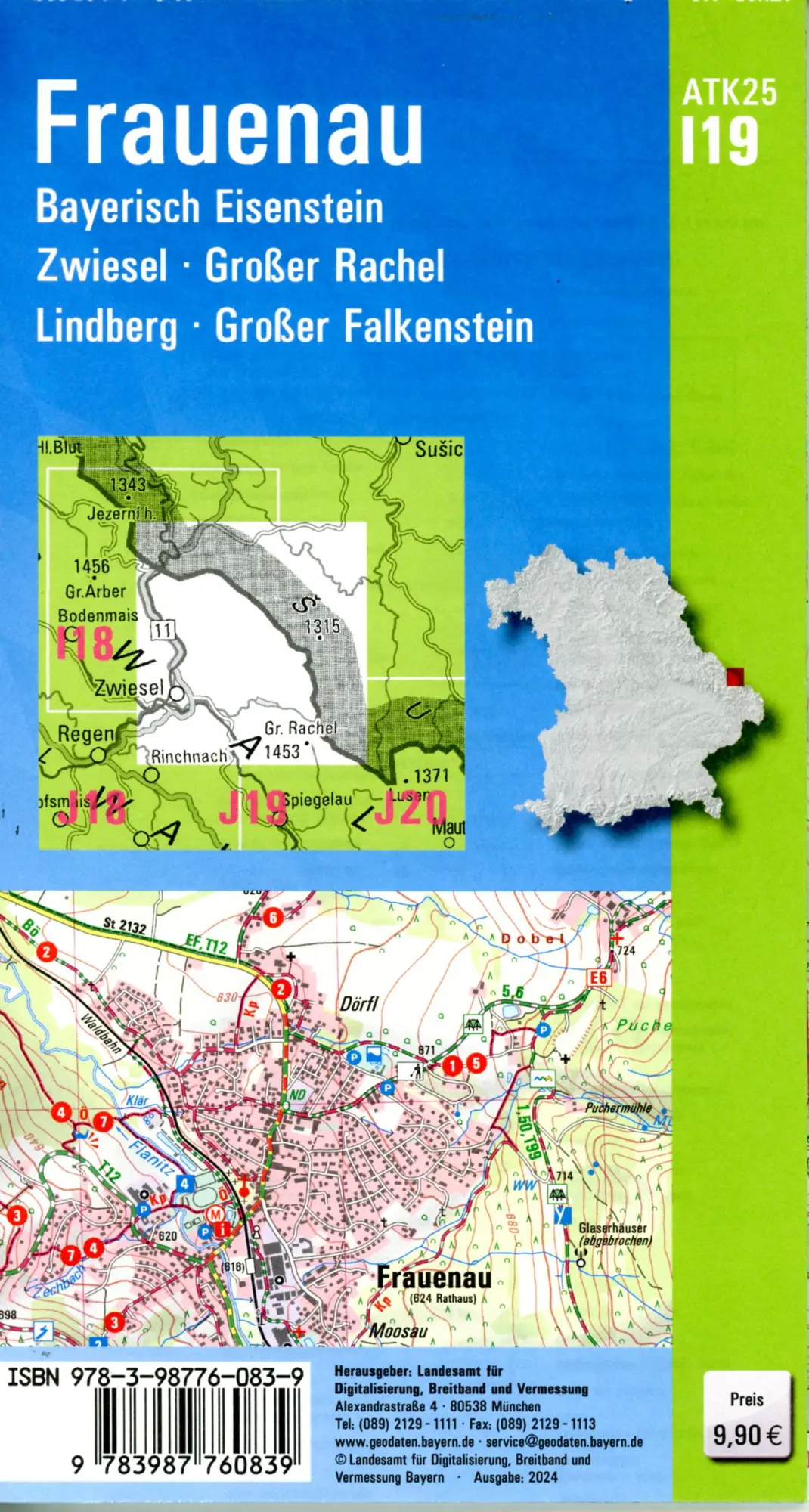 Bild: 9783987760839 | ATK25-I19 Frauenau (Amtliche Topographische Karte 1:25000) | Deutsch