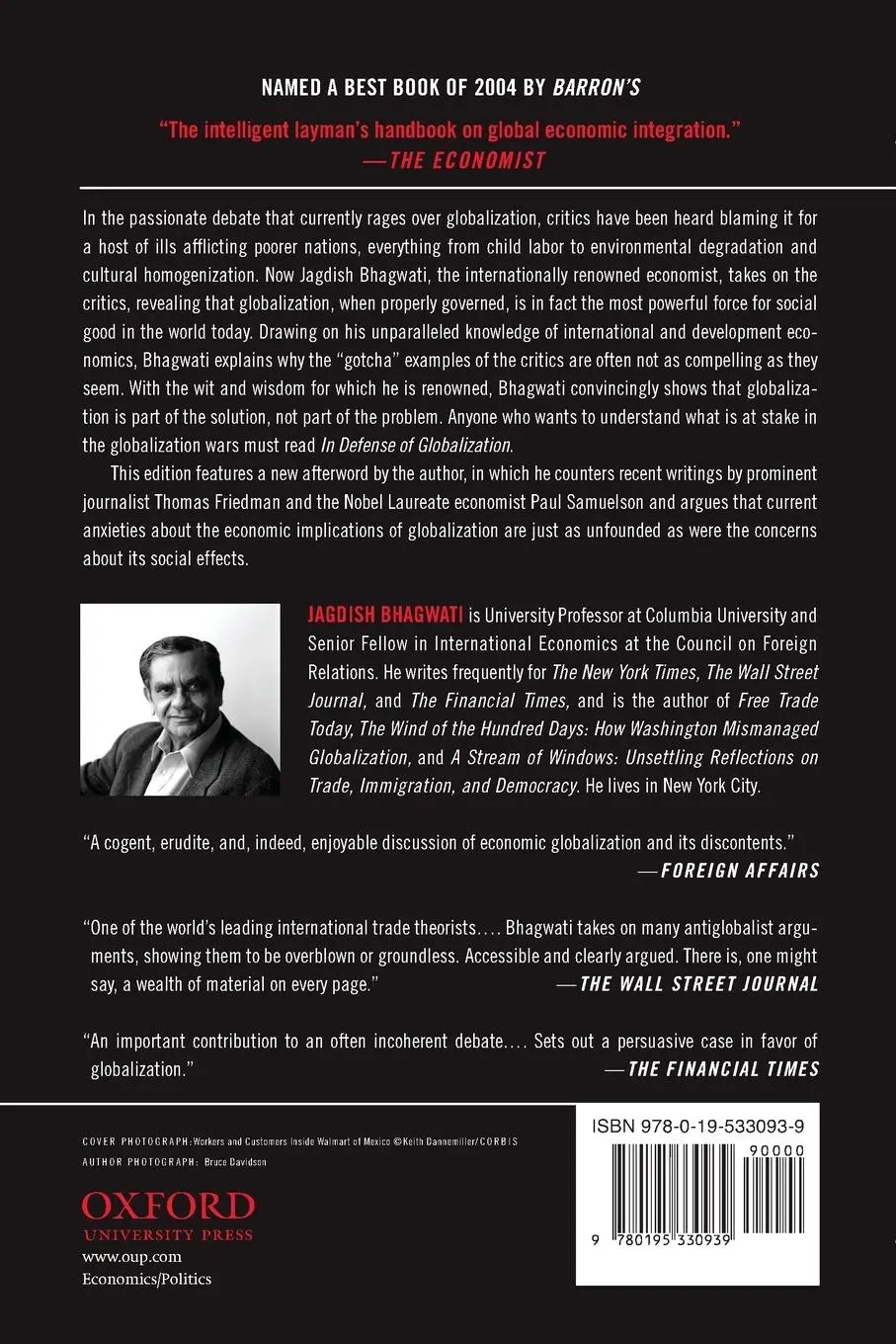 Rückseite: 9780195330939 | In Defense of Globalization | Jagdish N. Bhagwati | Taschenbuch | 2007