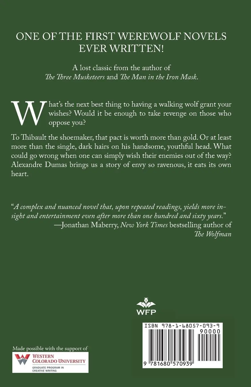 Rückseite: 9781680570939 | The Wolf Leader | Alexandre Dumas | Taschenbuch | Englisch | 2020