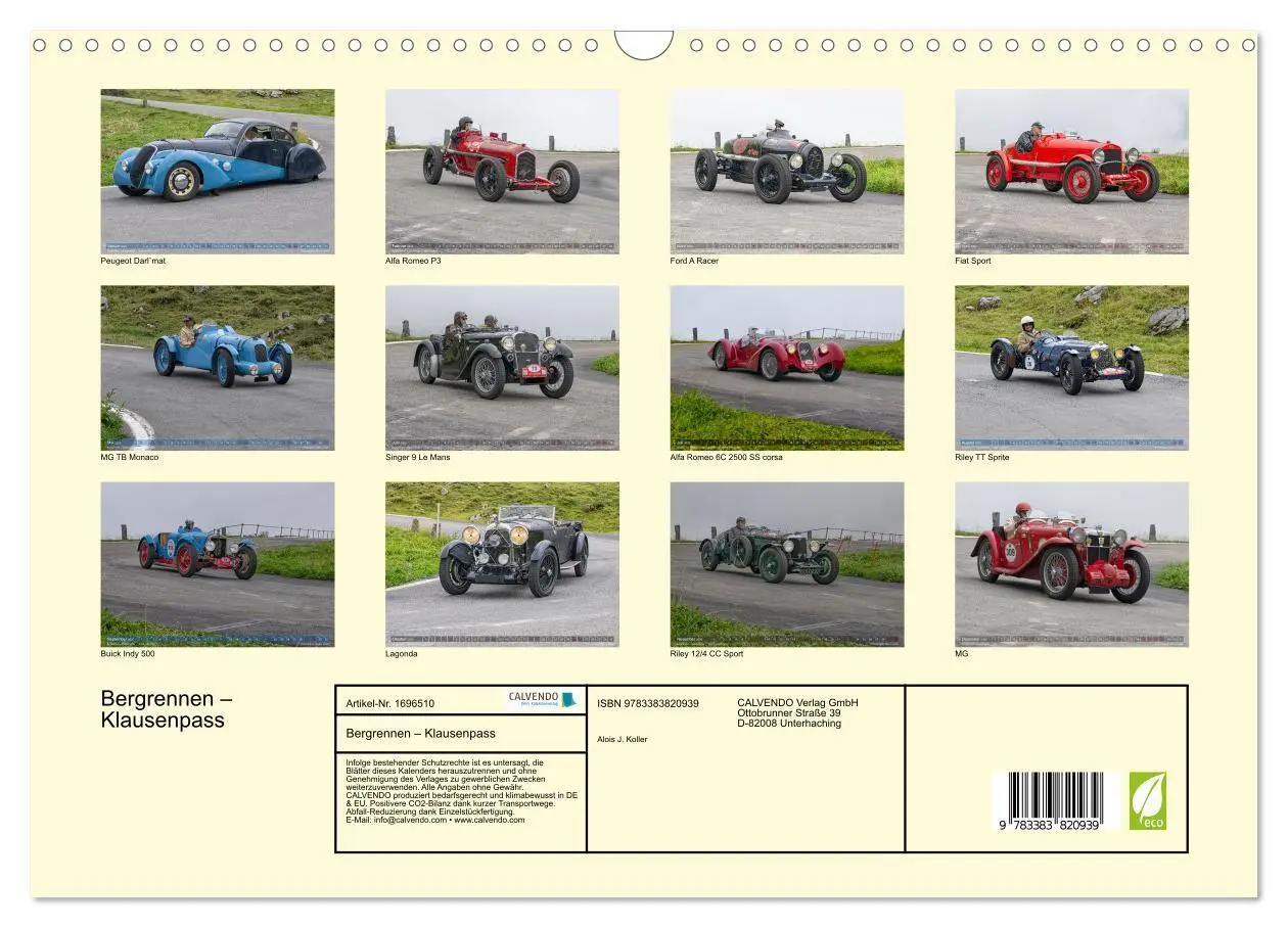 Bild: 9783383820939 | Bergrennen - Klausenpass (Wandkalender 2025 DIN A3 quer), CALVENDO...