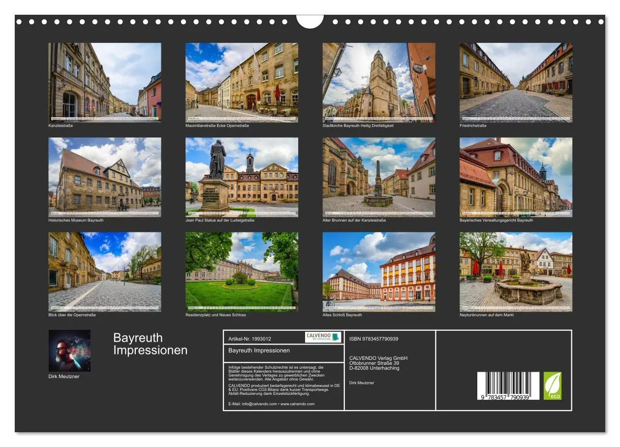 Bild: 9783457790939 | Bayreuth Impressionen (Wandkalender 2026 DIN A3 quer), CALVENDO...