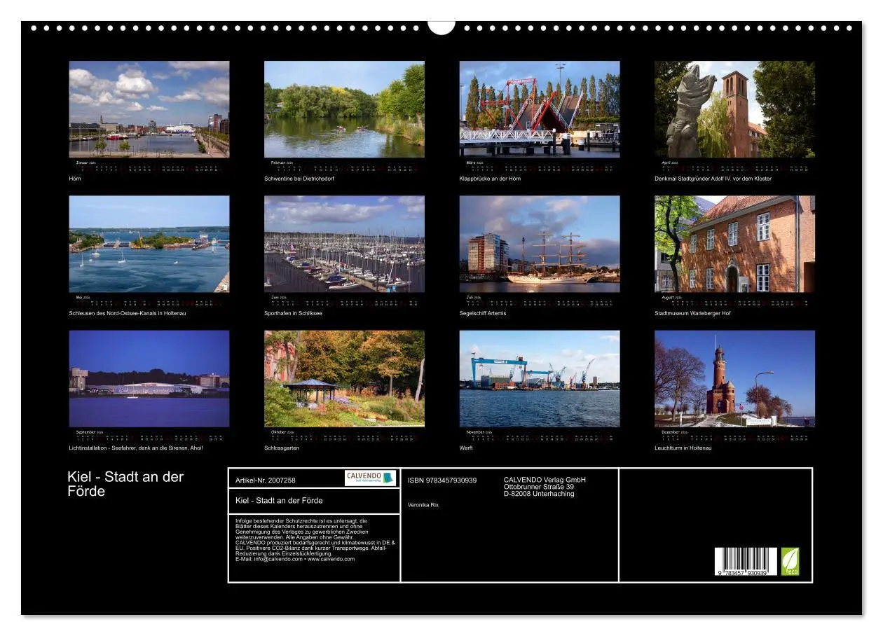 Bild: 9783457930939 | Kiel - Stadt an der Förde (Wandkalender 2026 DIN A2 quer), CALVENDO...