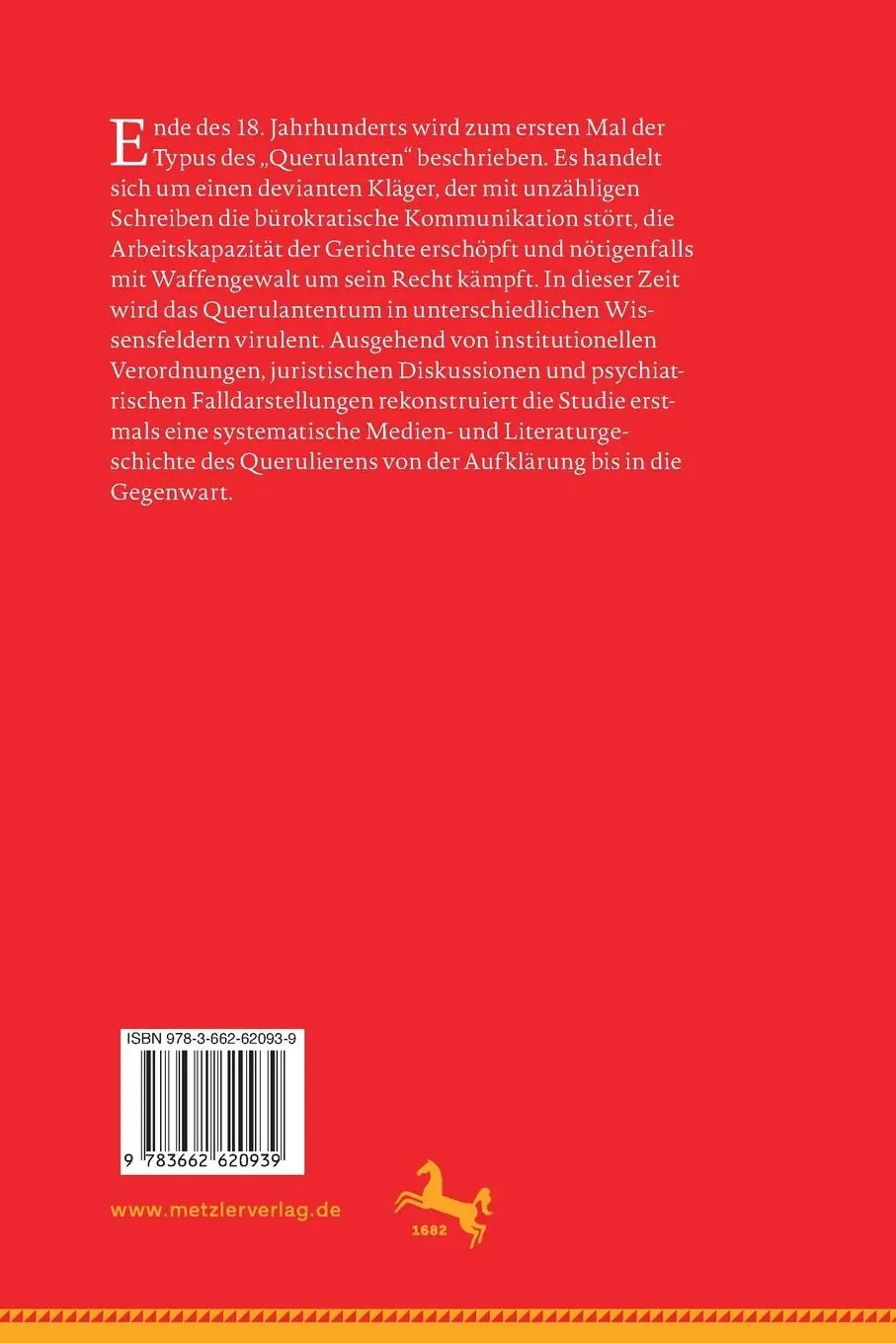 Rückseite: 9783662620939 | Querulieren | Kulturtechniken, Medien und Literatur 1700-2000 | Buch