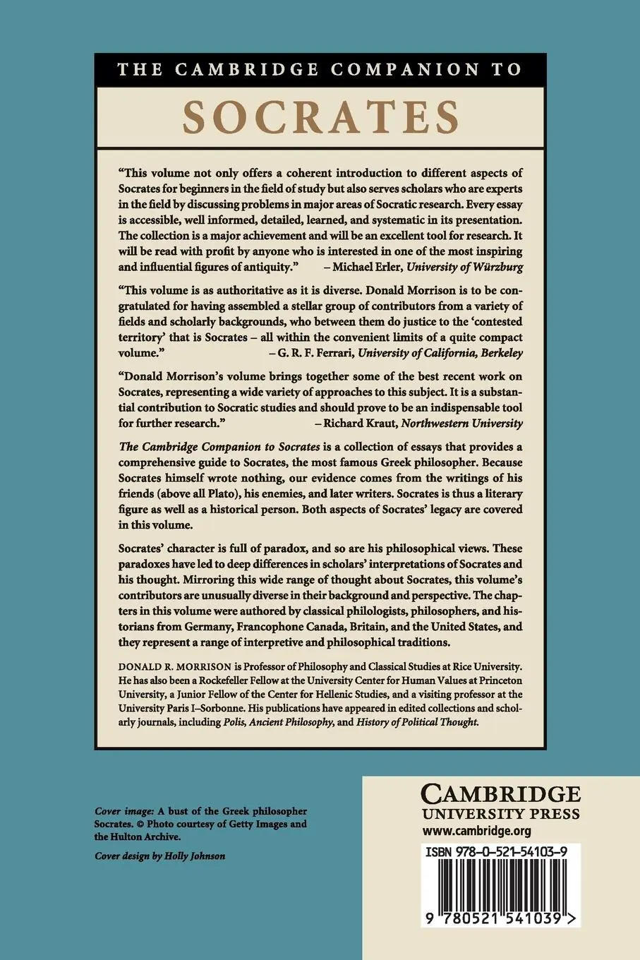 Rückseite: 9780521541039 | The Cambridge Companion to Socrates | Donald R. Morrison | Taschenbuch
