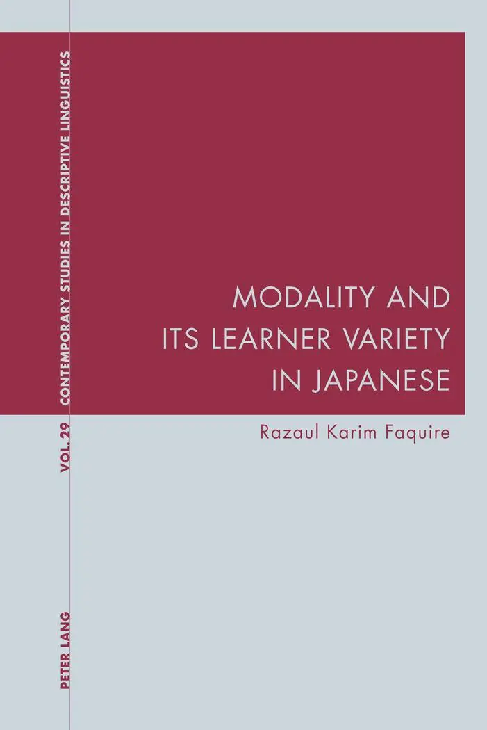 Cover: 9783034301039 | Modality and Its Learner Variety in Japanese | Razaul Faquire | Buch