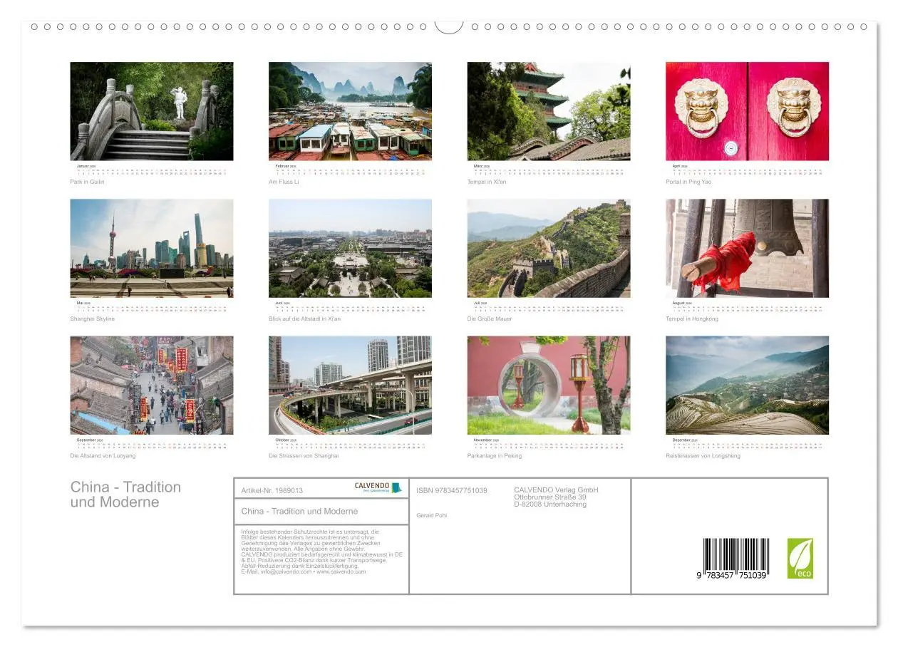 Bild: 9783457751039 | China - Tradition und Moderne (hochwertiger Premium Wandkalender...
