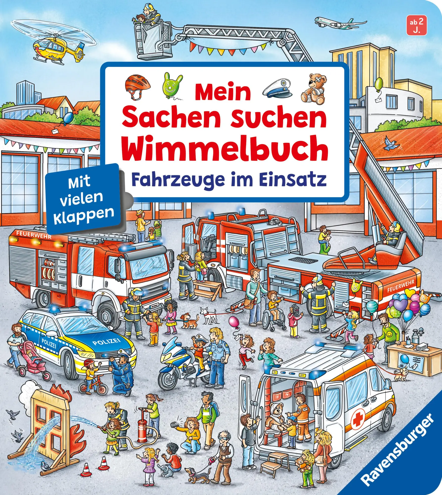 Cover: 9783473421039 | Mein Sachen suchen Wimmelbuch: Fahrzeuge im Einsatz | Gernhäuser