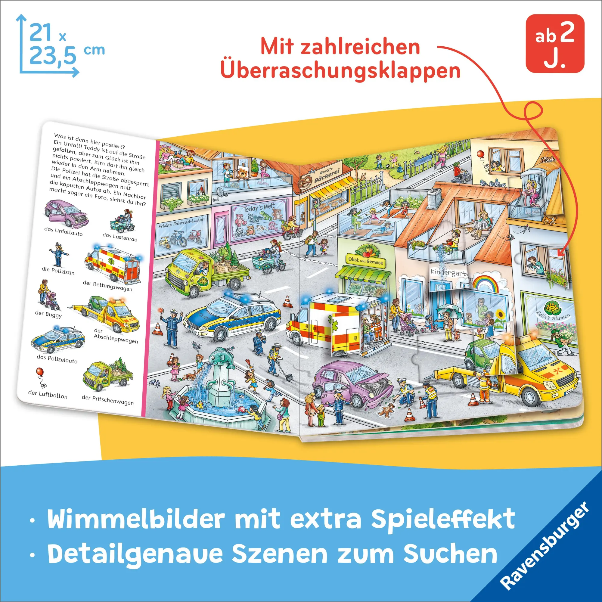 Bild: 9783473421039 | Mein Sachen suchen Wimmelbuch: Fahrzeuge im Einsatz | Gernhäuser