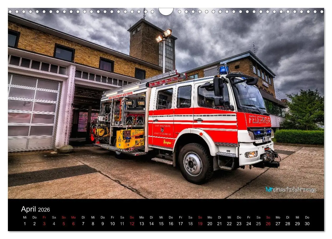 Bild: 9783516081039 | Einsatzfahrzeuge der Feuerwehr (Wandkalender 2026 DIN A3 quer),...