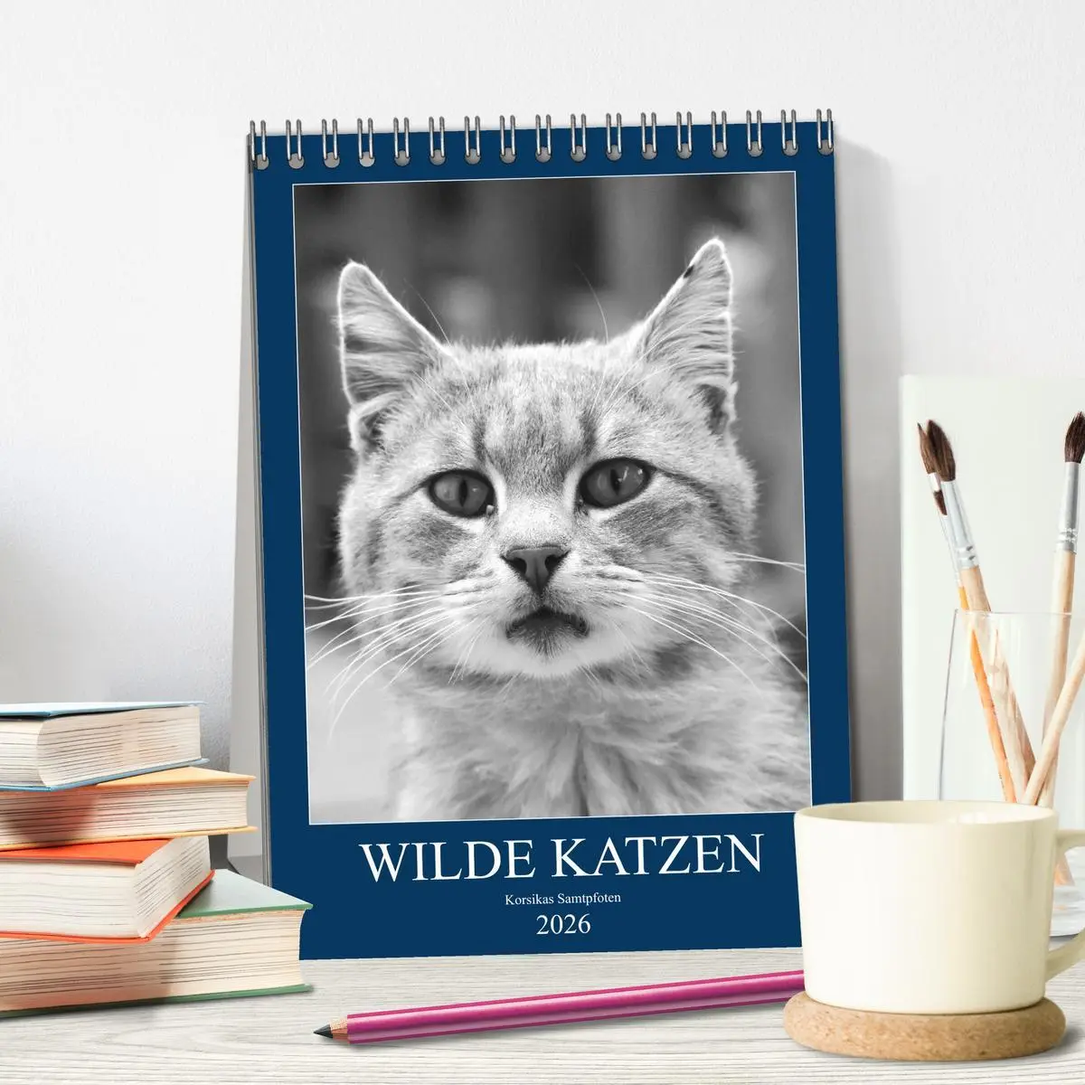Bild: 9783516391039 | Wilde Katzen - Korsikas Samtpfoten (Tischkalender 2026 DIN A5...