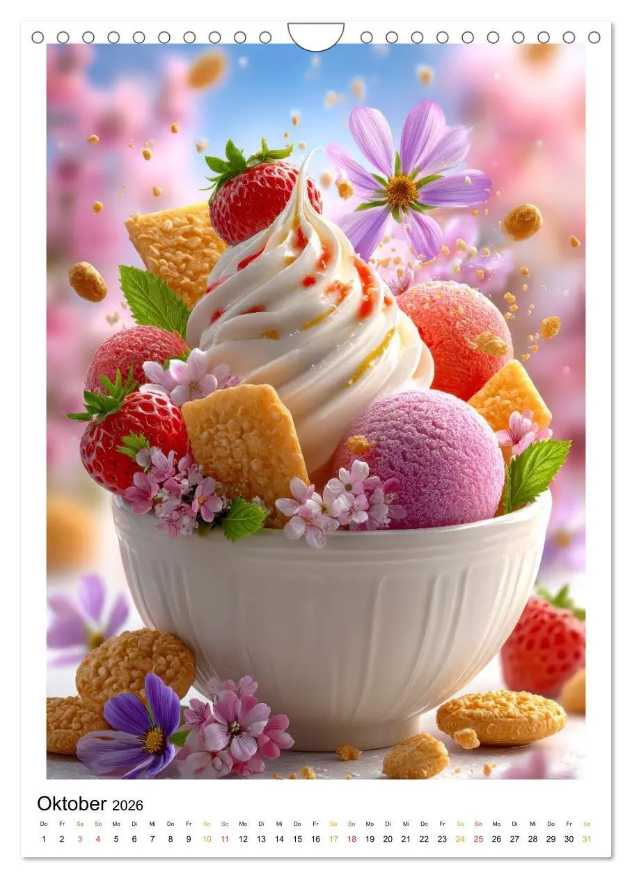 Bild: 9783516601039 | Lecker Eis (Wandkalender 2026 DIN A4 hoch), CALVENDO Monatskalender