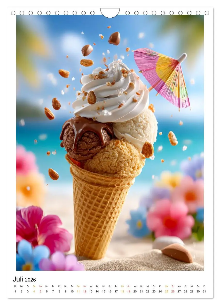 Bild: 9783516601039 | Lecker Eis (Wandkalender 2026 DIN A4 hoch), CALVENDO Monatskalender
