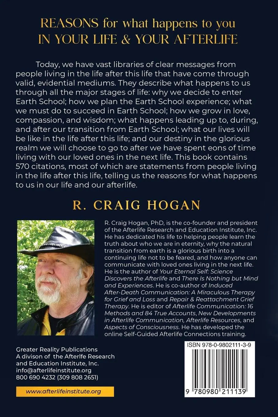 Rückseite: 9780980211139 | Reasons for What Happens to You in Your Life &amp; Your Afterlife | Craig