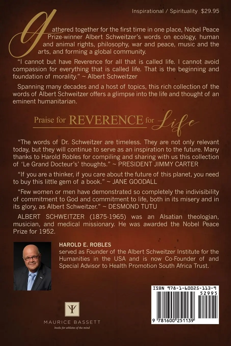 Rückseite: 9781600251139 | Reverence for Life | The Words of Albert Schweitzer | Schweitzer
