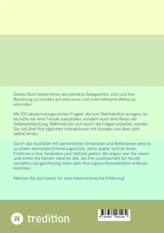 Rückseite: 9783384481139 | Hundemensch - 100 Fragen an mich selbst | Oliver Rohland | Taschenbuch