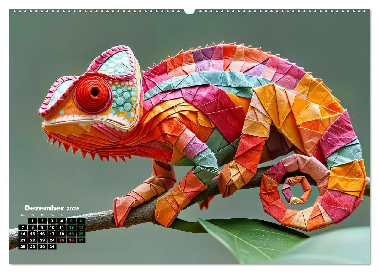 Bild: 9783516691139 | Chamäleon Artwork (hochwertiger Premium Wandkalender 2026 DIN A2...