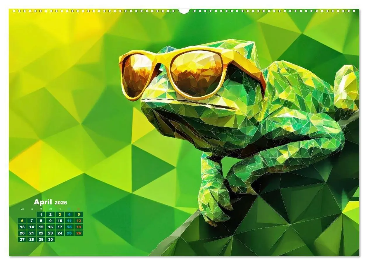 Bild: 9783516691139 | Chamäleon Artwork (hochwertiger Premium Wandkalender 2026 DIN A2...
