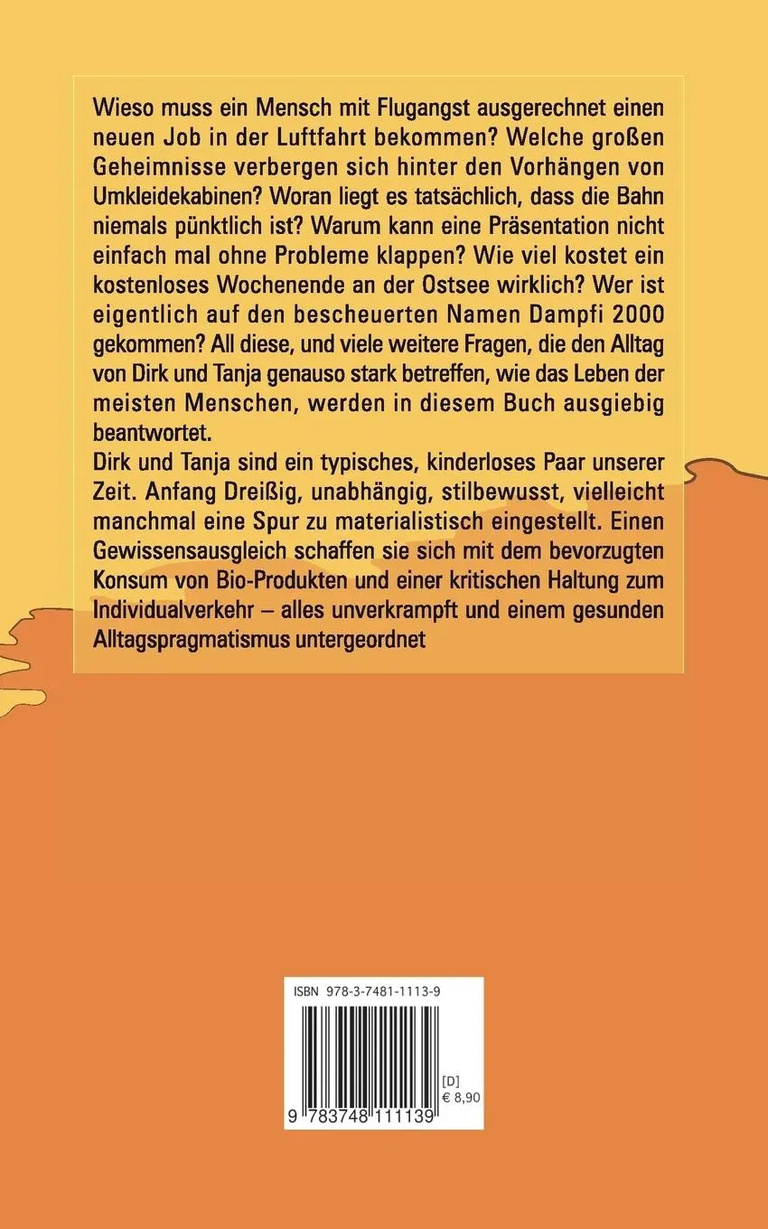 Rückseite: 9783748111139 | Flugangst ... und weitere amüsante Kurzgeschichten | Andreas Tietjen