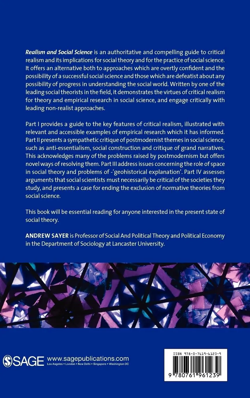 Rückseite: 9780761961239 | Realism and Social Science | Andrew Sayer | Buch | Gebunden | Englisch