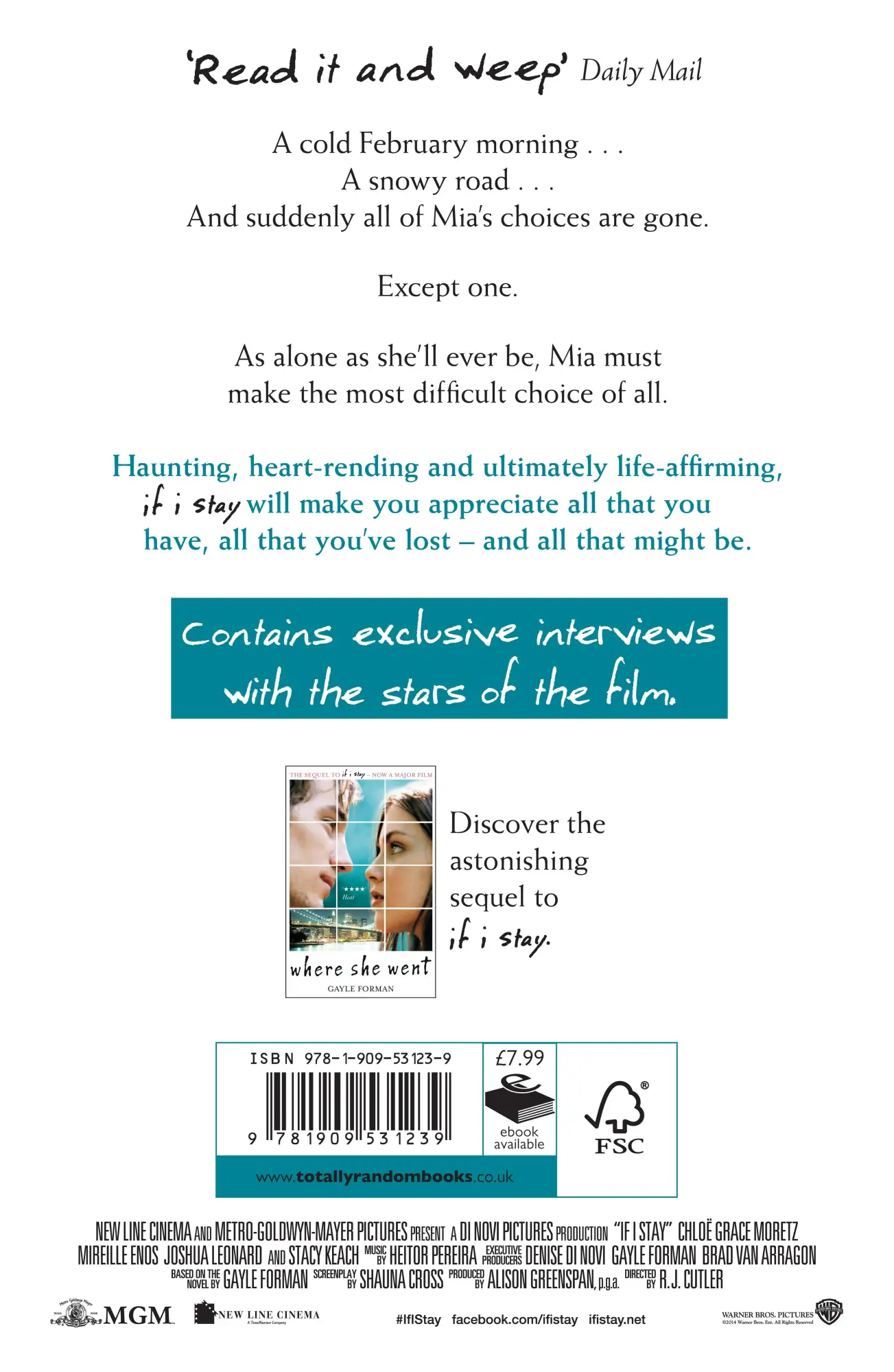 Rückseite: 9781909531239 | If I Stay | Gayle Forman | Taschenbuch | 256 S. | Englisch | 2014