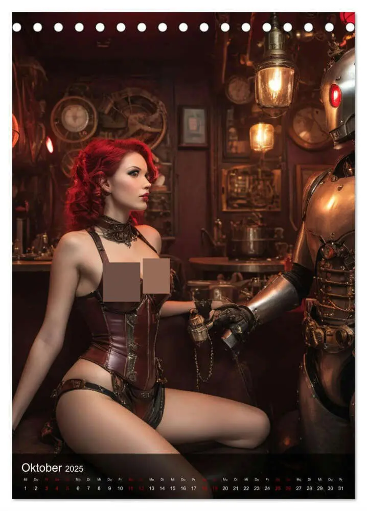 Bild: 9783383791239 | Steampunk - Stadtleben - Rotlichtviertel (Tischkalender 2025 DIN A5...