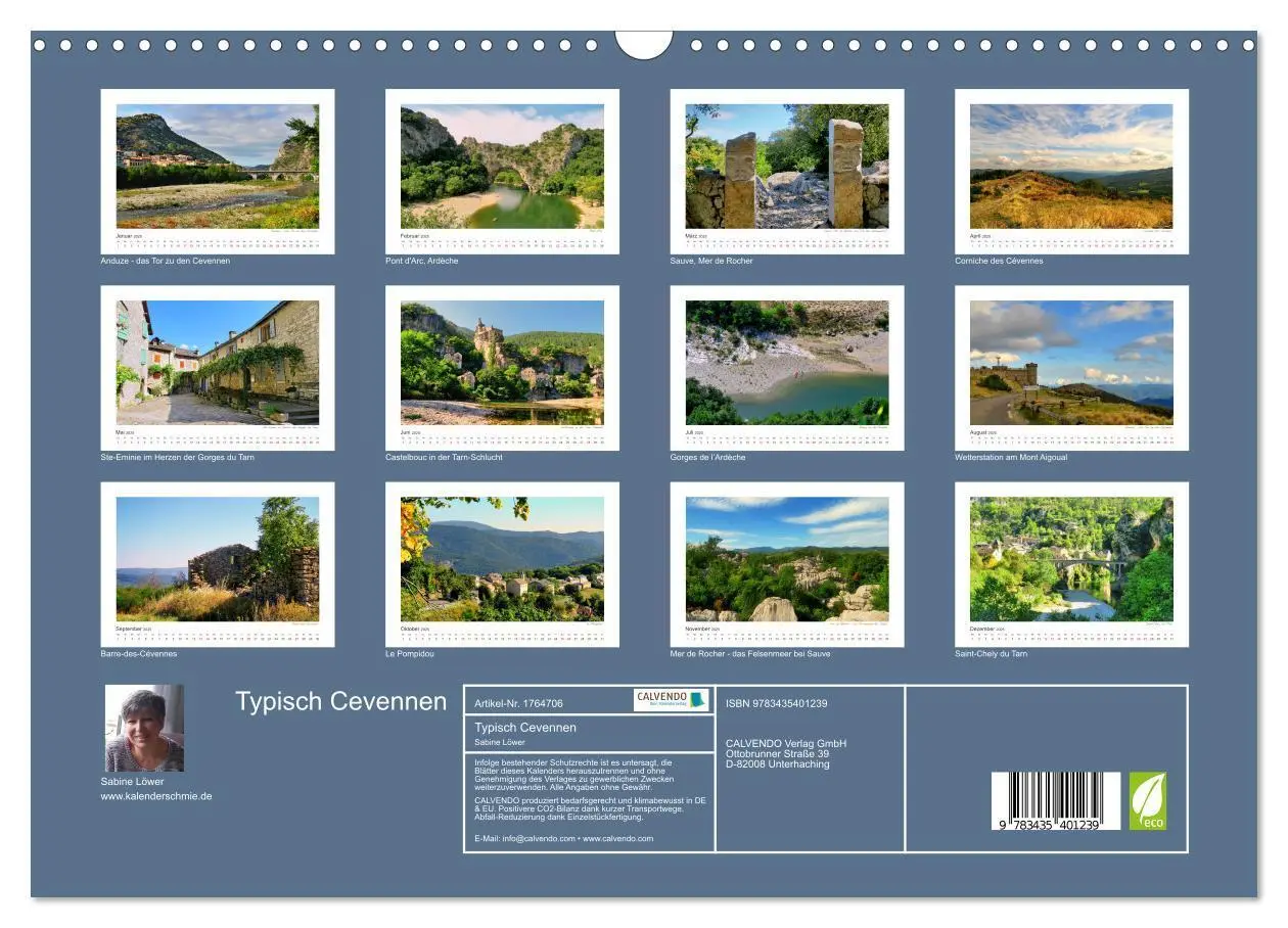 Bild: 9783435401239 | Typisch Cevennen (Wandkalender 2025 DIN A3 quer), CALVENDO...