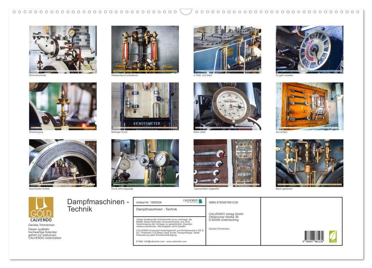 Bild: 9783457661239 | Dampfmaschinen - Technik (Wandkalender 2026 DIN A2 quer), CALVENDO...
