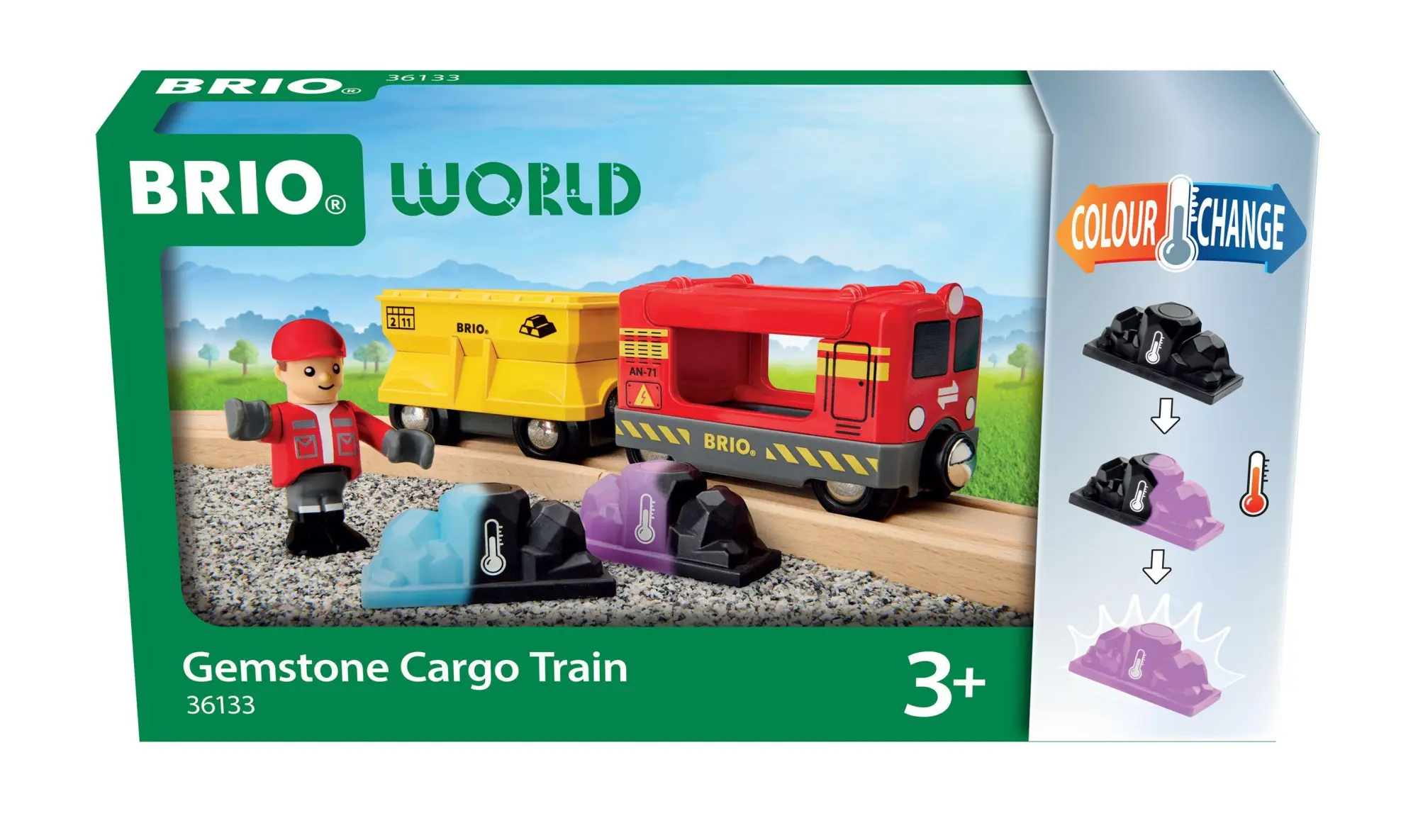 Cover: 7312350361339 | Güterzug mit Farbwechsel-Zubehör / Spielzeug-Eisenbahn - Edelstein...