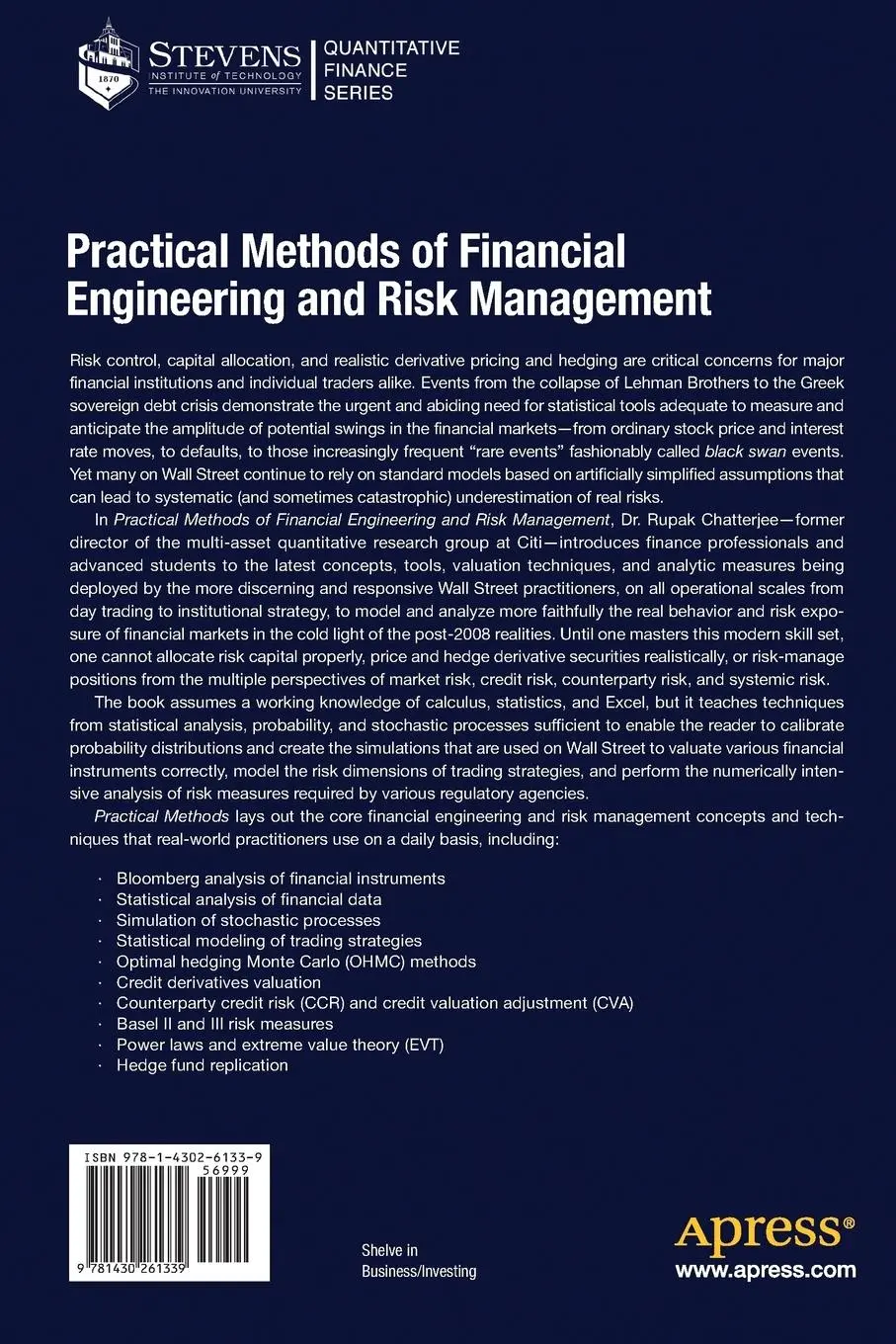 Rückseite: 9781430261339 | Practical Methods of Financial Engineering and Risk Management | Buch