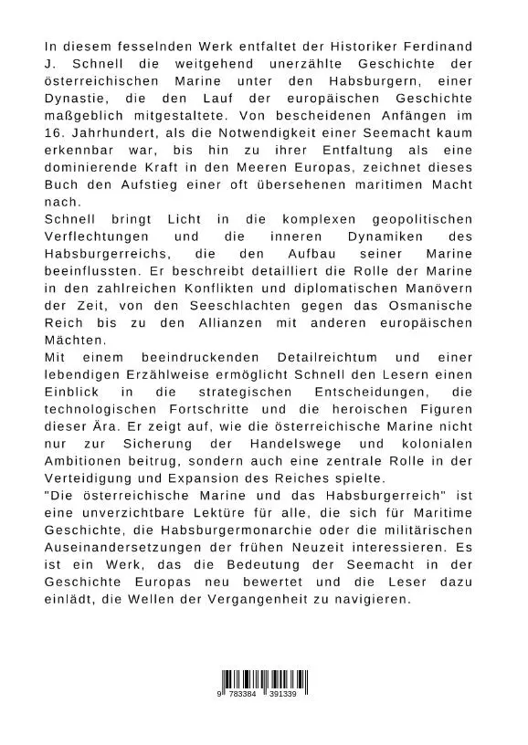 Rückseite: 9783384391339 | Die österreichische Marine und das Habsburgerreich | Schnell | Buch