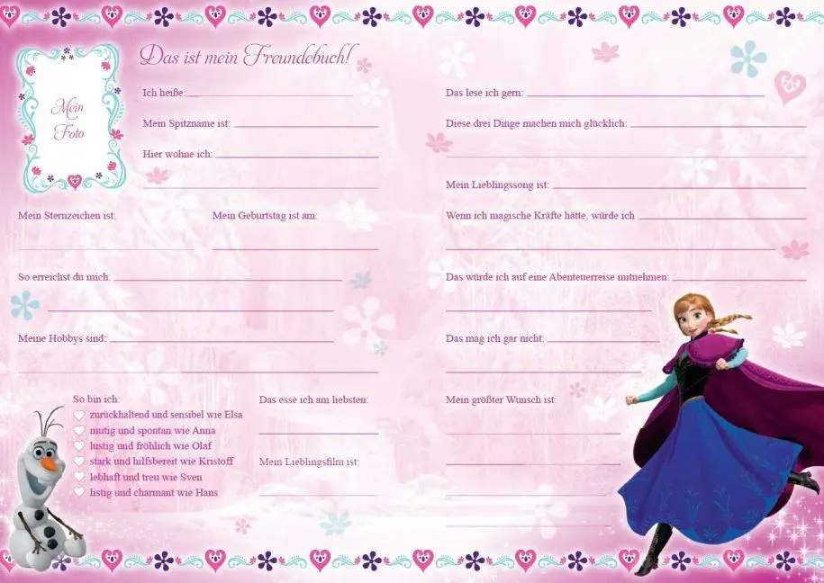 Bild: 9783833231339 | Disney Die Eiskönigin: Mein Anna-Freundebuch | Walt Disney | Buch