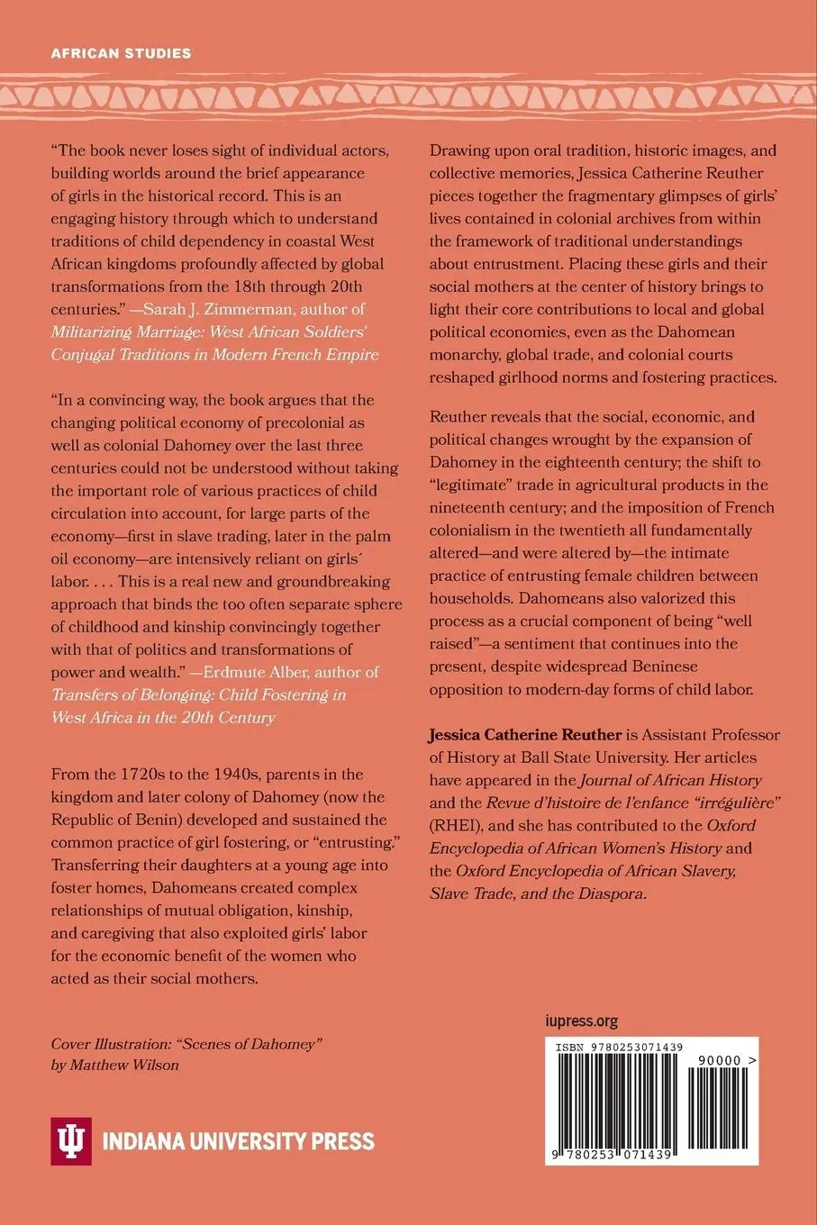 Rückseite: 9780253071439 | The Bonds of Kinship in Dahomey | Jessica Catherine Reuther | Buch