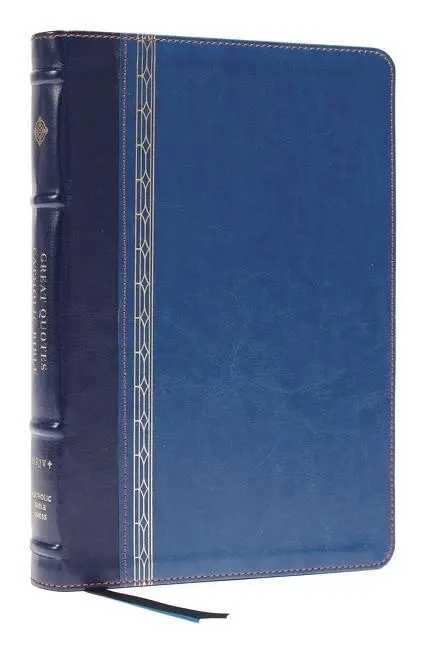 Cover: 9780785251439 | NRSVCE, Great Quotes Catholic Bible, Leathersoft, Blue, Comfort Print