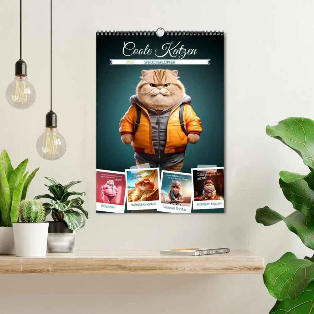 Bild: 9783383771439 | COOLE KATZEN Sprücheklopfer (Wandkalender 2025 DIN A3 hoch),...