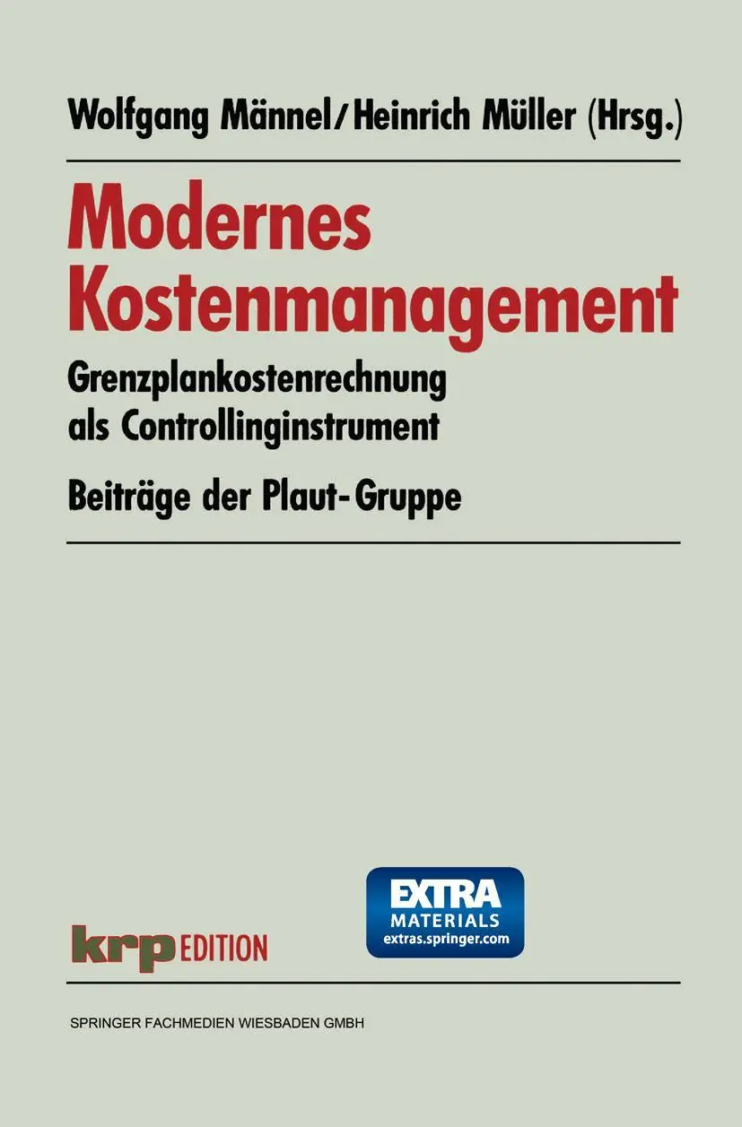 Cover: 9783409121439 | Modernes Kostenmanagement | Heinrich Müller (u. a.) | Taschenbuch | xi