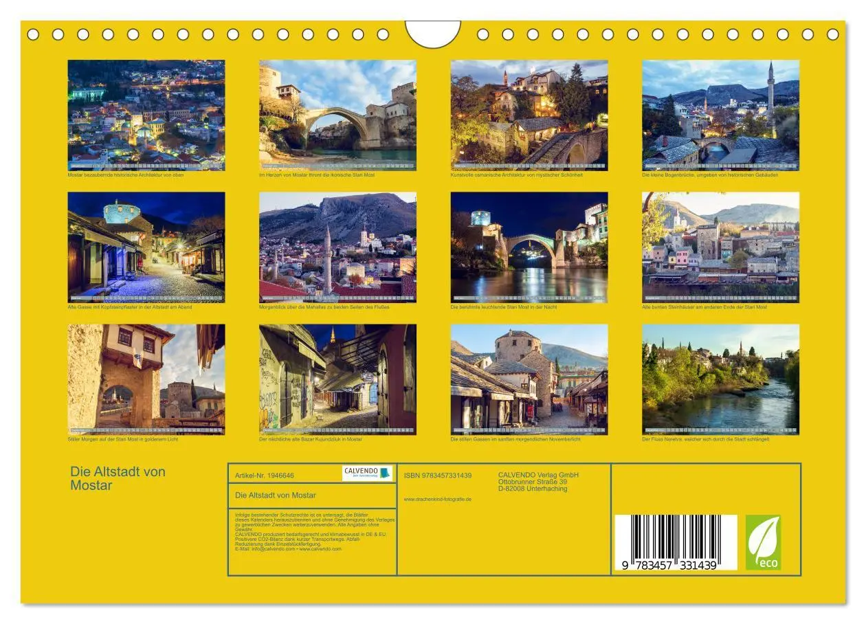 Bild: 9783457331439 | Die Altstadt von Mostar (Wandkalender 2026 DIN A4 quer), CALVENDO...