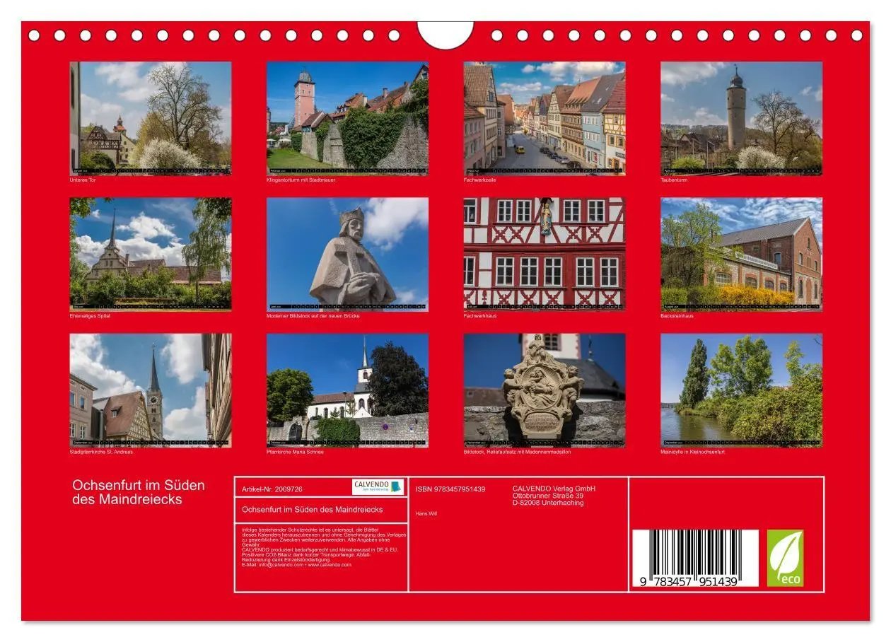 Bild: 9783457951439 | Ochsenfurt im Süden des Maindreiecks (Wandkalender 2026 DIN A4...