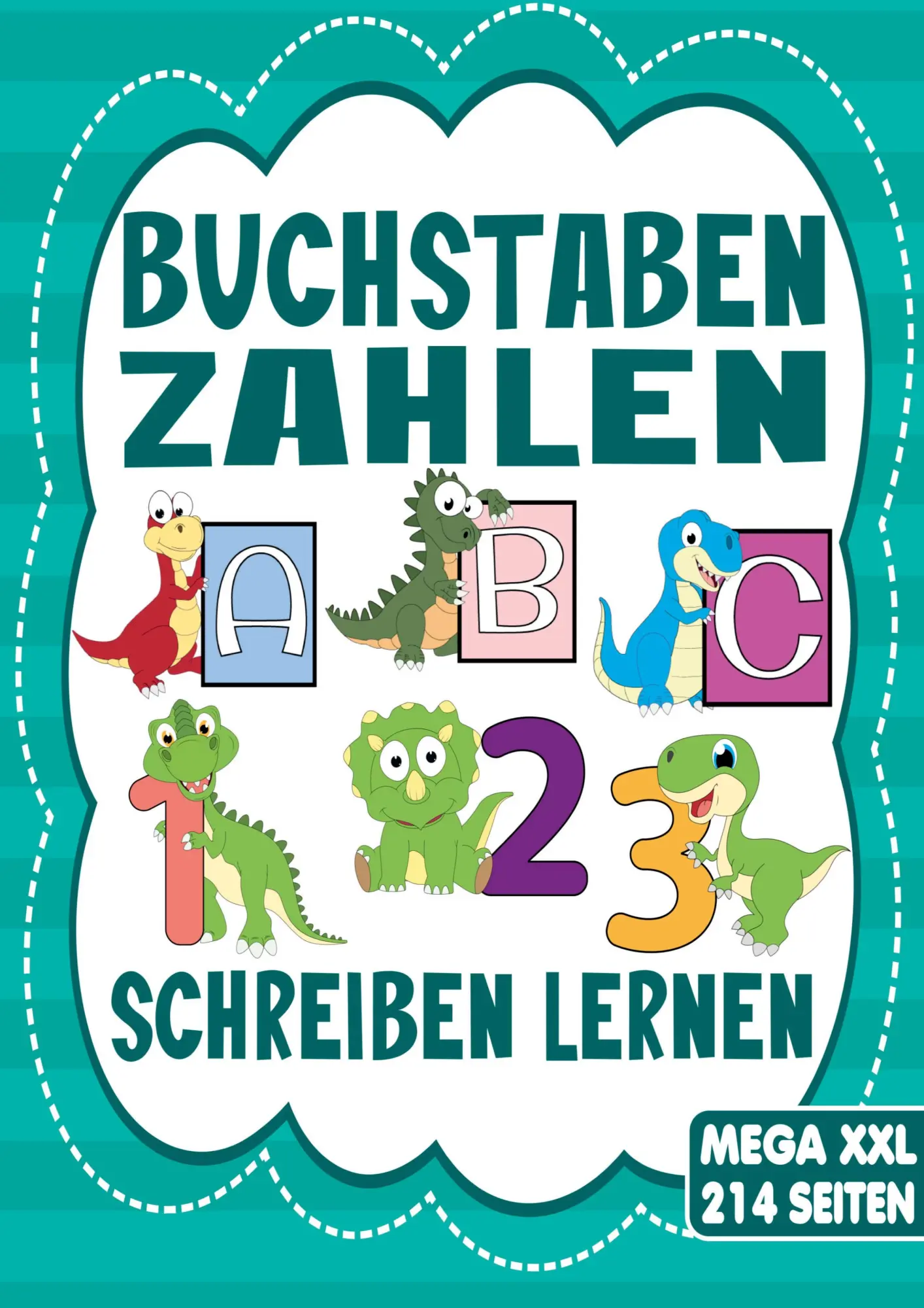 Buchstaben & Zahlen Schreiben – Das Dino Lernheft für Kinder ab 4 Jahren: Vorschule Übungsheft mit Dino-Motiven - Das perfekte Vorschulbuch für Jungen ab 4 Jahren. Einfach Buchstaben & Zahlen lernen.