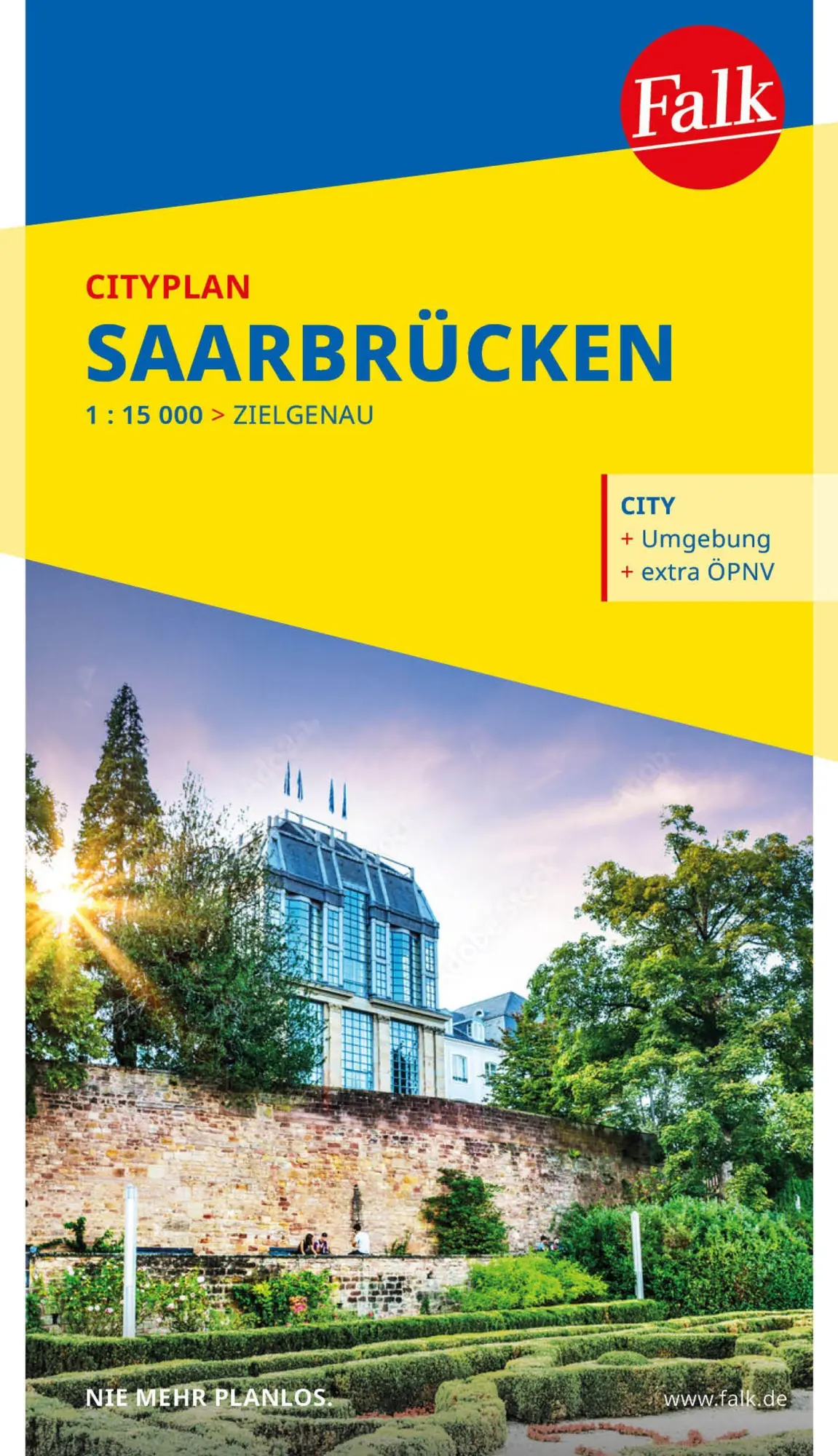 Cover: 9783827901439 | Falk Cityplan Saarbrücken 1:15.000 | (Land-)Karte | Falk Citypläne