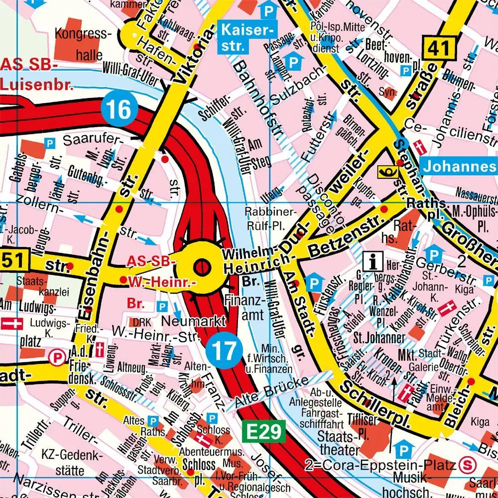 Bild: 9783827901439 | Falk Cityplan Saarbrücken 1:15.000 | (Land-)Karte | Falk Citypläne