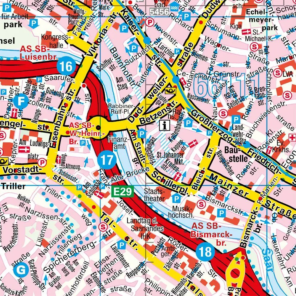 Bild: 9783827901439 | Falk Cityplan Saarbrücken 1:15.000 | (Land-)Karte | Falk Citypläne