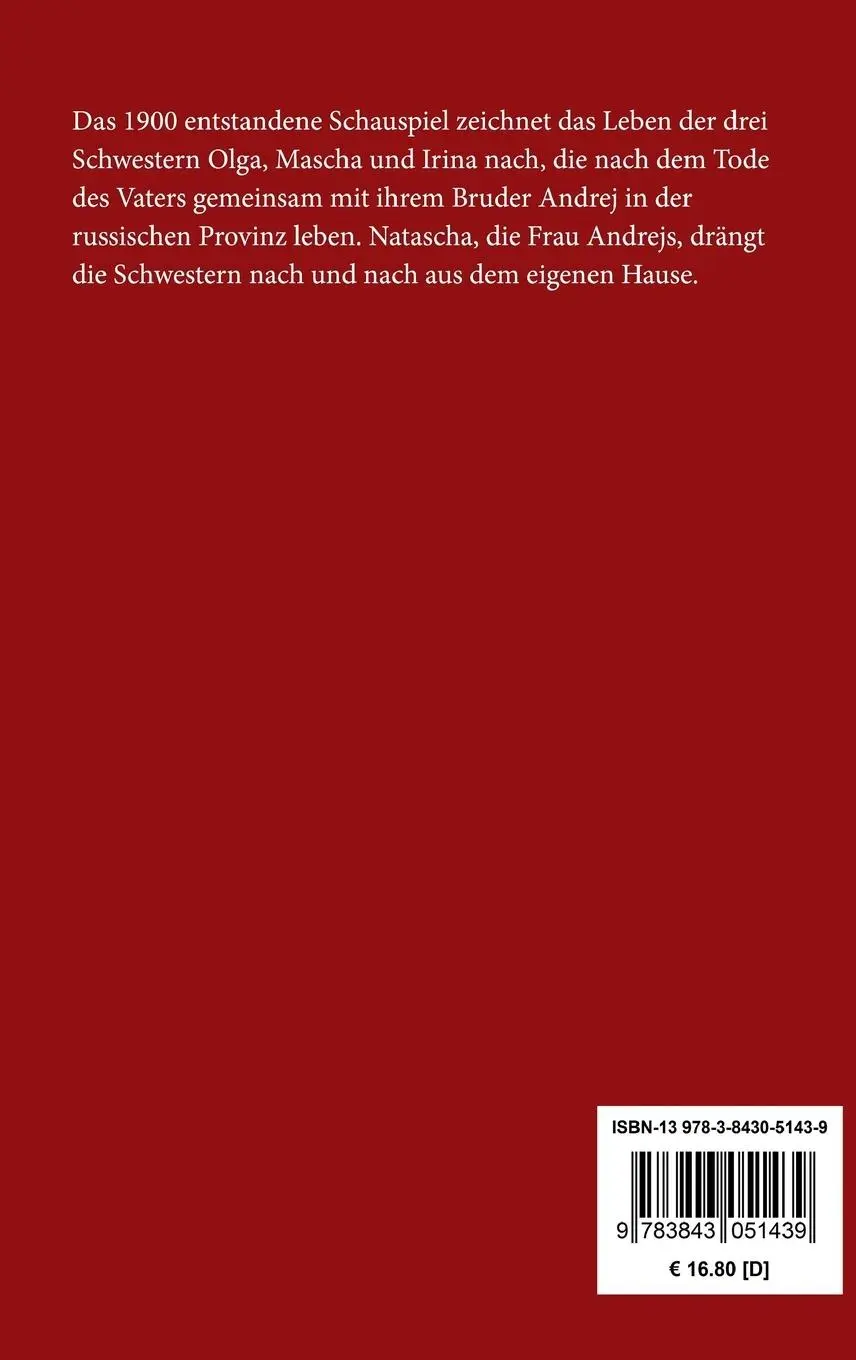 Rückseite: 9783843051439 | Drei Schwestern | (Tri Sestry) | Anton Pawlowitsch Tschechow | Buch