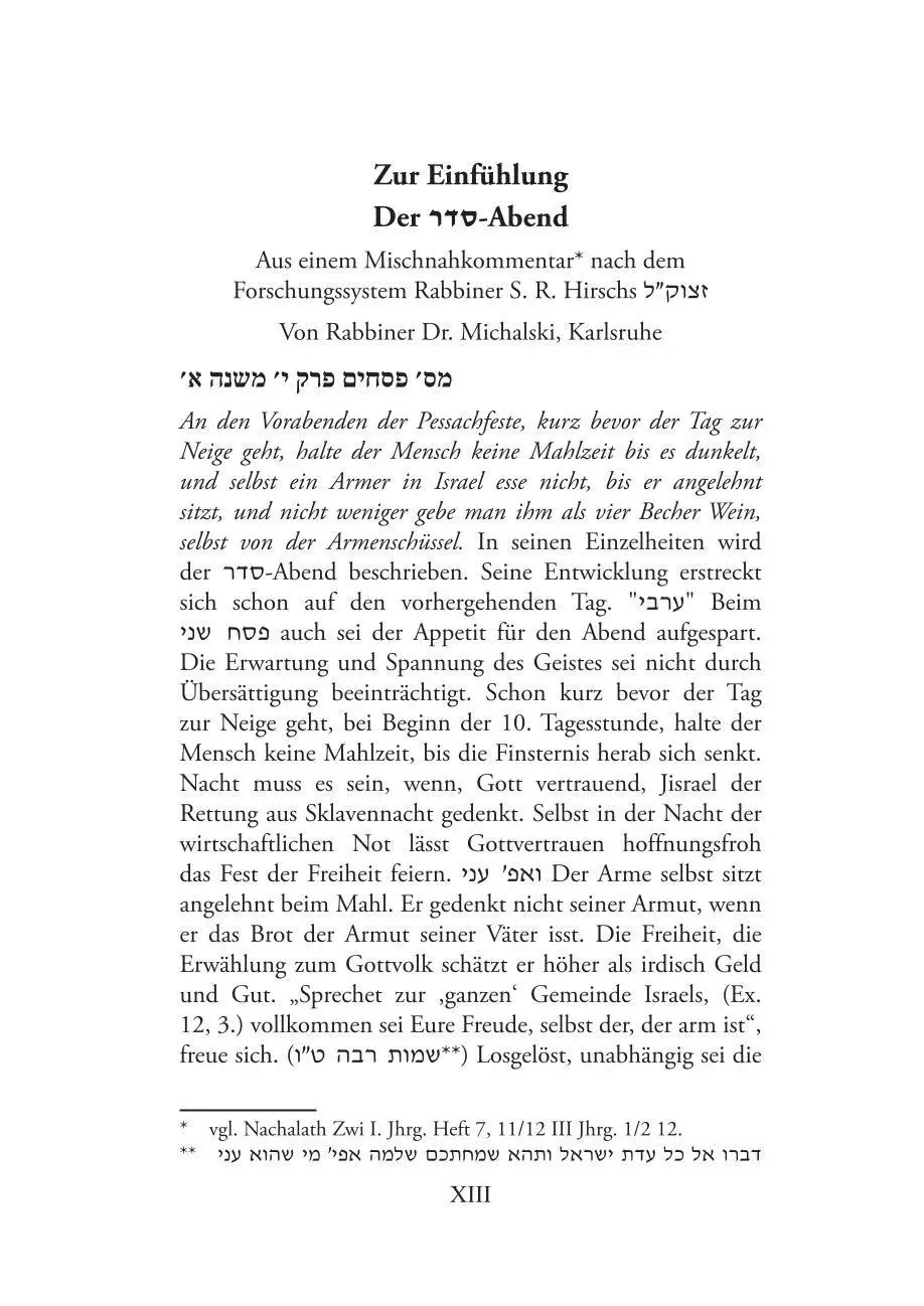 Bild: 9783907401439 | Hirsch-Haggada | Abraham Michalski (u. a.) | Buch | 167 S. | Deutsch